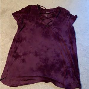 american eagle criss cross top